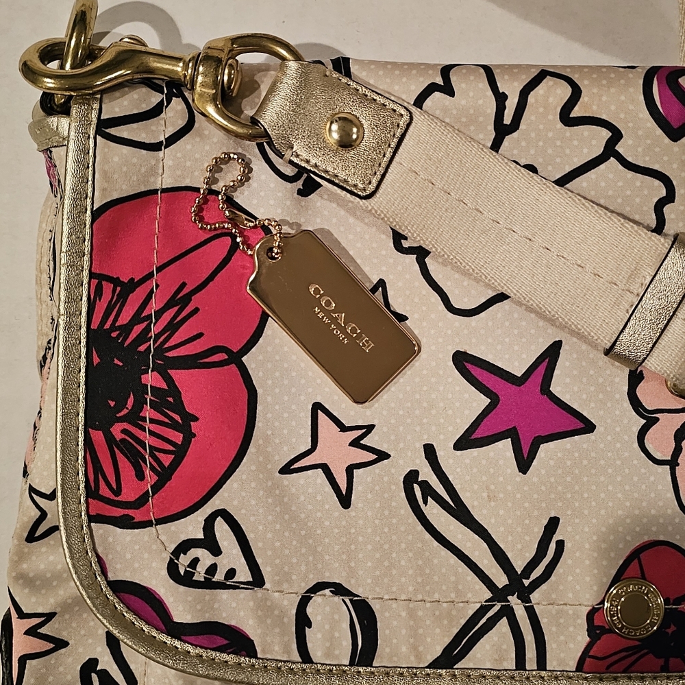 RARE Coach Kyra Poppy Floral Satin Crossbody Bag – Collectible! - Picture 13 of 13